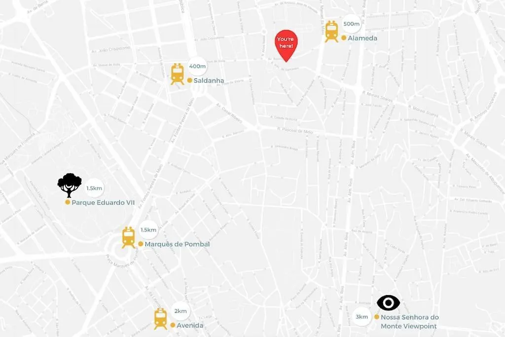 شقة Central Urban @ Saldanha Lisboa